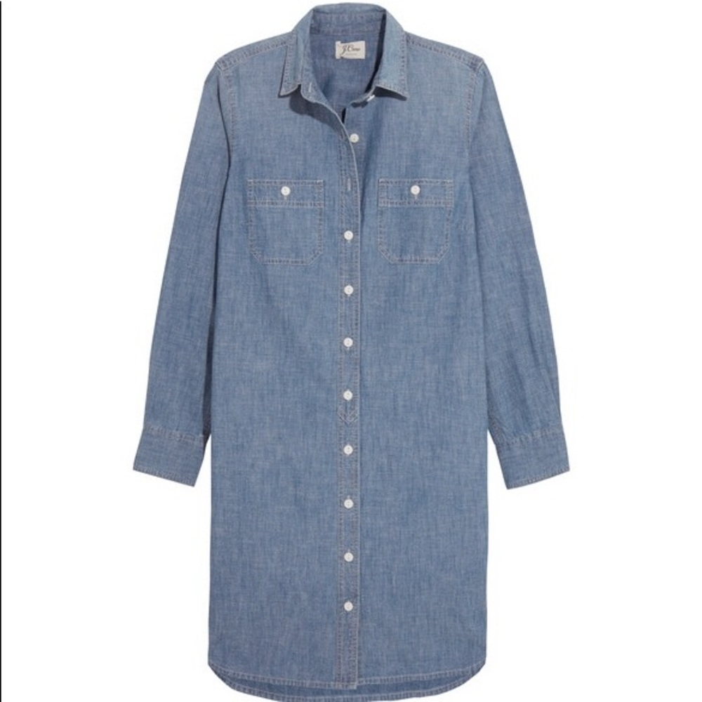 Tall J.Crew Chambray Shirtdress